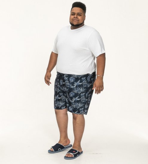 D555 Cleethorpes Hawaii Printed Swimshorts Navy - Roupa de banho - Calções de Banho Homem Tamanhos Grandes