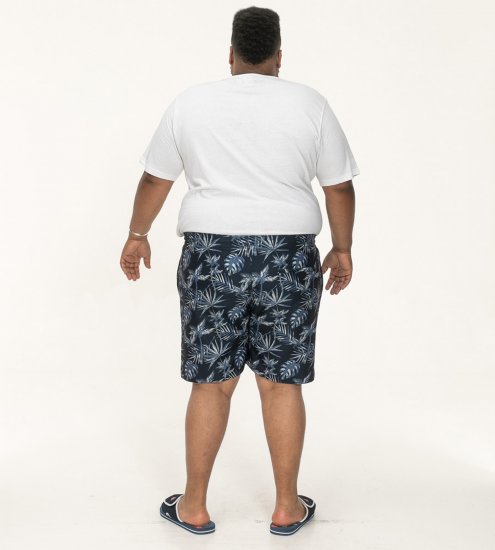 D555 Cleethorpes Hawaii Printed Swimshorts Navy - Roupa de banho - Calções de Banho Homem Tamanhos Grandes
