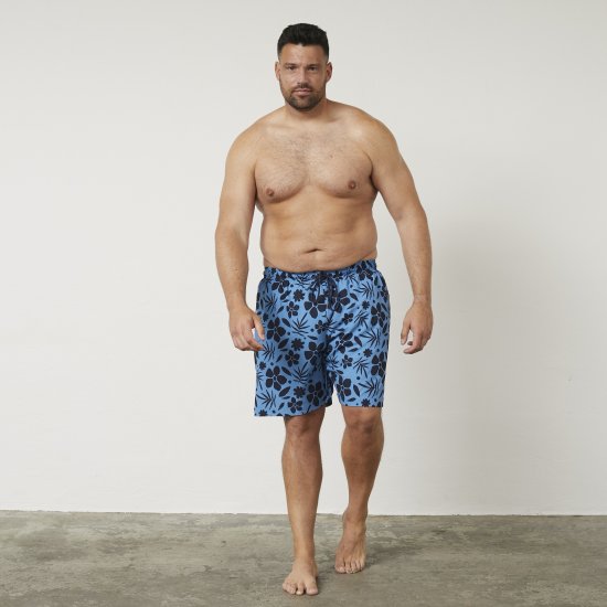 North Latitude 61153 Calções De Banho Stretch 4 Vias Azul Médio - Roupa Interior & natação - Roupa interior Homem Tamanhos Grandes