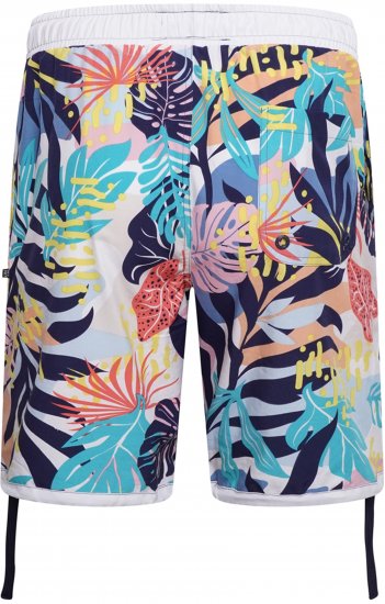 Kam Jeans 3018 Panelled Floral Swimshorts Navy - Roupa de banho - Calções de Banho Homem Tamanhos Grandes