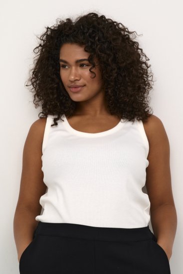 Kaffe Curve Carina Top de alças Chalk - T-shirts - 