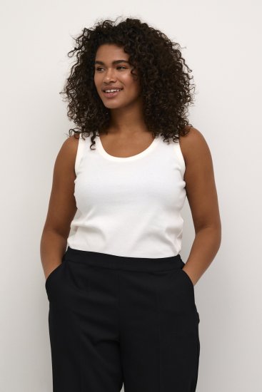 Kaffe Curve Carina Top de alças Chalk - T-shirts - 