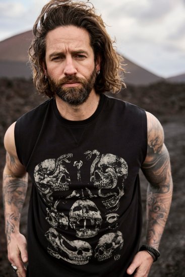 JP1880 Tanktop Skulls Black - T-shirts - T-shirts Homem Tamanhos Grandes