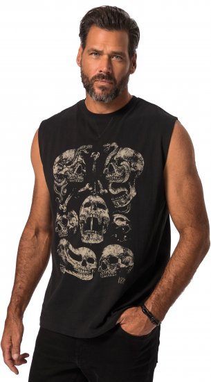 JP1880 Tanktop Skulls Black - T-shirts - T-shirts Homem Tamanhos Grandes