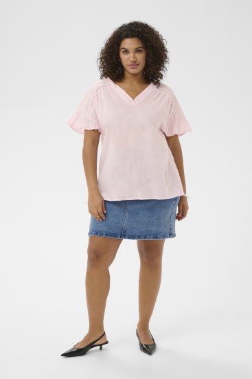 Kaffe Curve Valeria Top Ballerina Pink - T‑shirts e Tops - 
