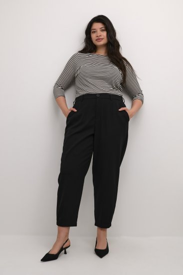 Kaffe Curve Merla Calças Preto profundo - Jeans & Calças Femininas em Tamanhos Grandes – Plus Size - 