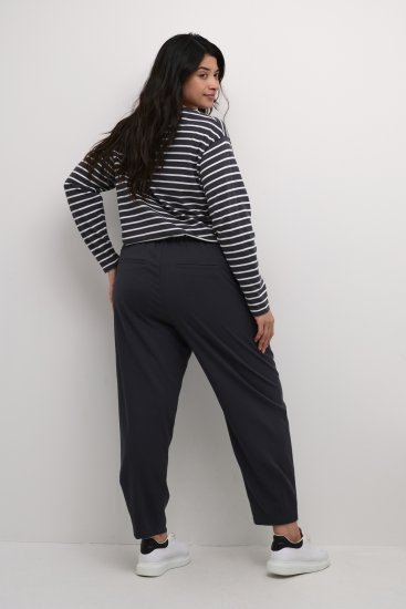 Kaffe Curve Merla Calças Preto Oyster - Jeans & Calças Femininas em Tamanhos Grandes – Plus Size - 