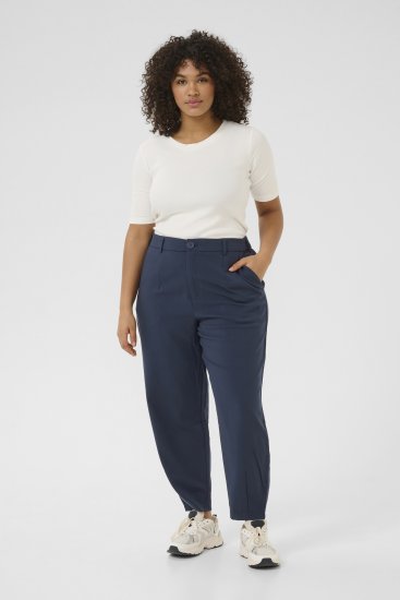 Kaffe Curve Merla Calças Azul-marinho meia-noite - Jeans & Calças Femininas em Tamanhos Grandes – Plus Size - 