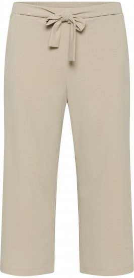 Kaffe Curve Pheolo Cropped Pants Feather Grey - Calças de tecido - 
