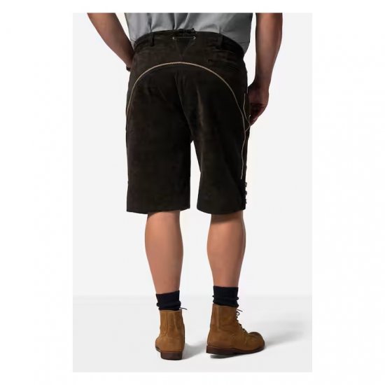 Men Plus Leather Trousers Dark Brown - Roupa de festa - Roupa de festa – Para celebrar com estilo e conforto