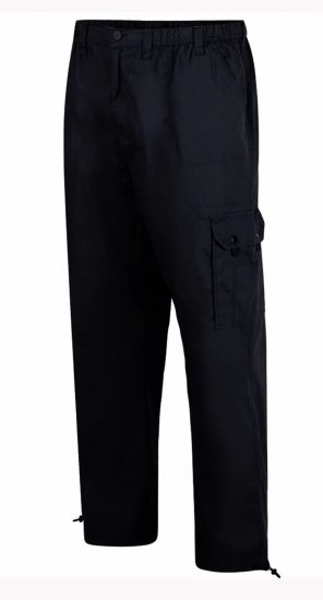 Espionage TR048 Cargo Trousers Black - Calças cargo - Calças Cargo Tamanhos Grandes Homem