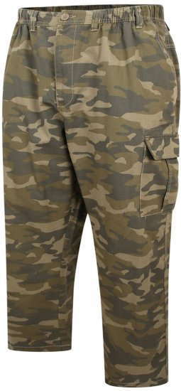 Espionage TR054 Camoflage Trousers Green - Calças cargo - Calças Cargo Tamanhos Grandes Homem