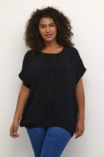 Kaffe Curve Ami Stanley Manga curta Preto profundo - T-shirts - 