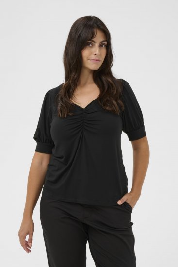 Kaffe Curve Sissy T-shirt Preto profundo - T-shirts - 
