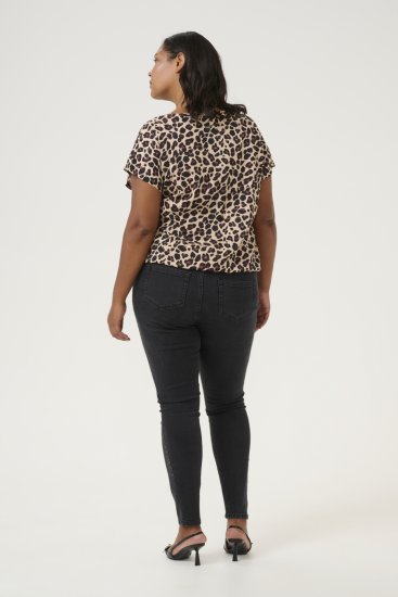 Kaffe Curve Sonna Stanley Top Estampado leopardo - T-shirts - 
