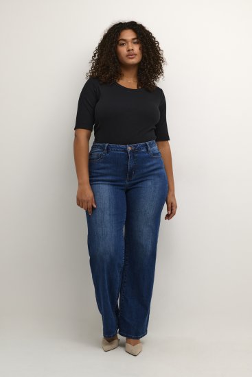 Kaffe Curve Carina T-shirt Preto profundo - T-shirts - 