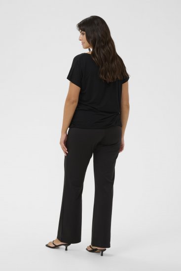 Kaffe Curve Jena V-Neck T-shirt Preto profundo - T-shirts - 