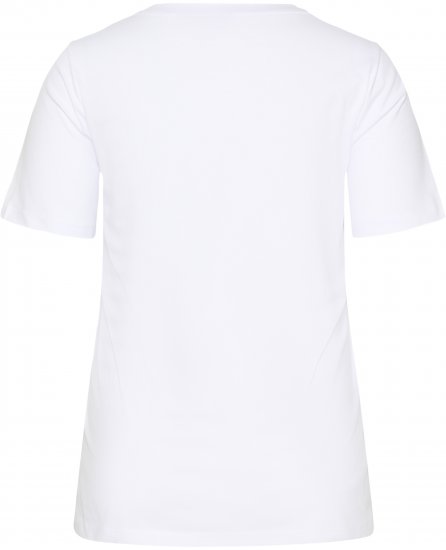 Kaffe Curve June T-shirt Branco - T-shirts estampadas para mulher - 