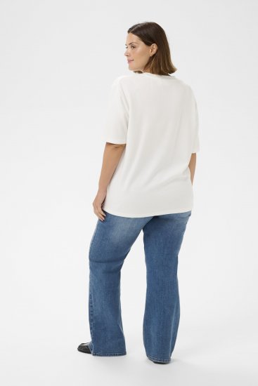 Kaffe Curve Rosa T-Shirt Chalk - T-shirts - 