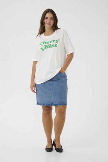 Kaffe Curve Chari T-Shirt Chalk - T-shirts - 