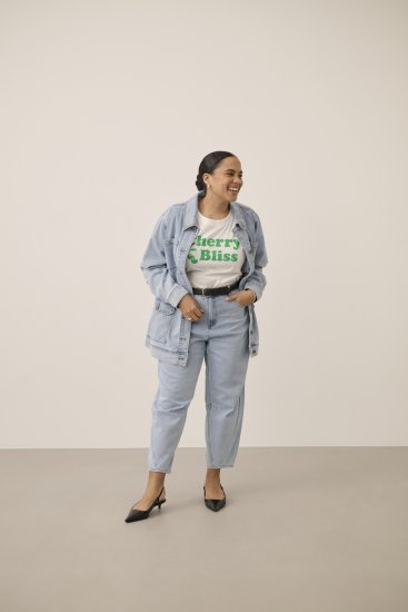 Kaffe Curve Chari T-Shirt Chalk - T-shirts - 