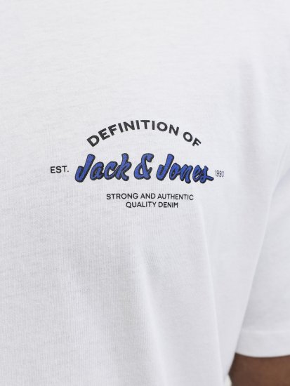 Jack & Jones Brandon T-Shirt White - T-shirts - T-shirts Homem Tamanhos Grandes