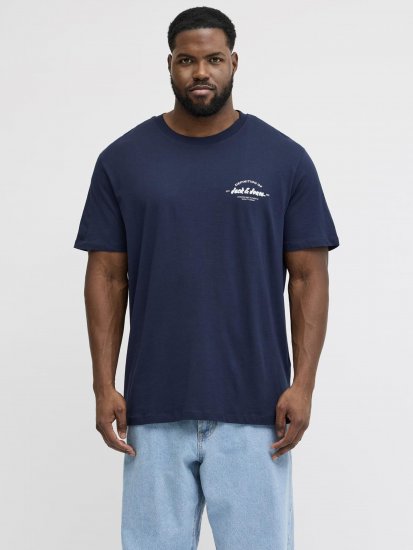 Jack & Jones Brandon T-Shirt Blue - T-shirts - T-shirts Homem Tamanhos Grandes