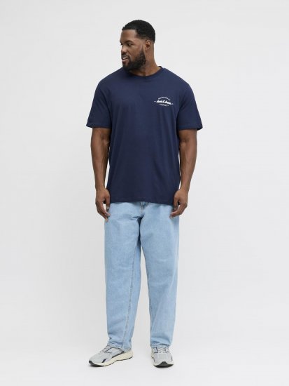Jack & Jones Brandon T-Shirt Blue - T-shirts - T-shirts Homem Tamanhos Grandes