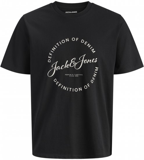 Jack & Jones Grayson T-shirt Preto - T-shirts - T-shirts Homem Tamanhos Grandes