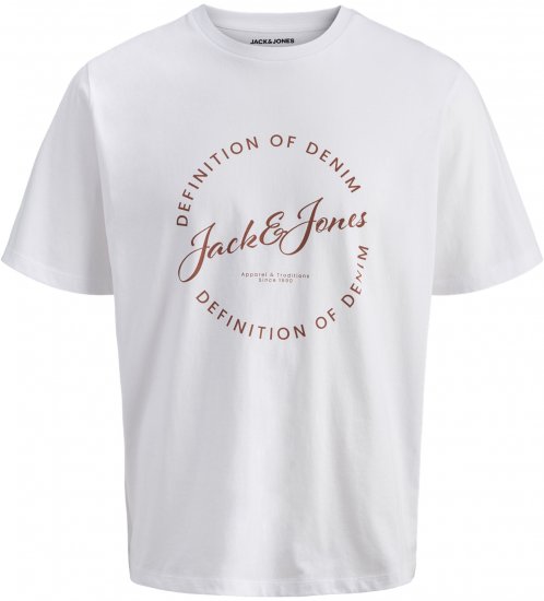 Jack & Jones Grayson T-shirt Branco - T-shirts - T-shirts Homem Tamanhos Grandes