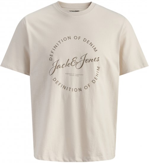 Jack & Jones Grayson T-shirt Bege - T-shirts - T-shirts Homem Tamanhos Grandes