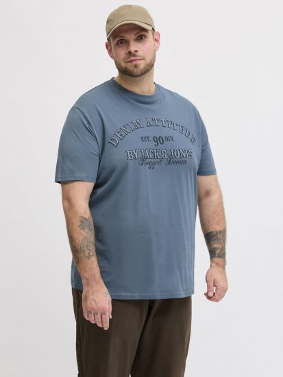 Jack & Jones Edenver T-Shirt Blue - T-shirts - T-shirts Homem Tamanhos Grandes