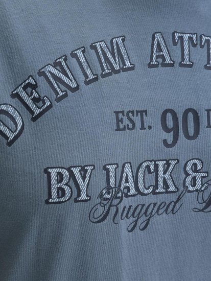Jack & Jones Edenver T-Shirt Blue - T-shirts - T-shirts Homem Tamanhos Grandes