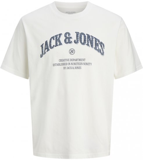 Jack & Jones Edenver T-Shirt White - T-shirts - T-shirts Homem Tamanhos Grandes