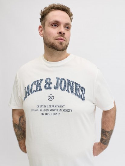 Jack & Jones Edenver T-Shirt White - T-shirts - T-shirts Homem Tamanhos Grandes