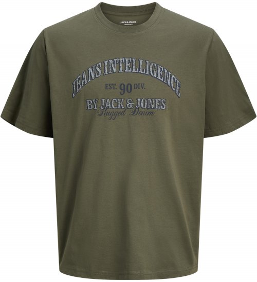 Jack & Jones Edenver T-Shirt Khaki - T-shirts - T-shirts Homem Tamanhos Grandes