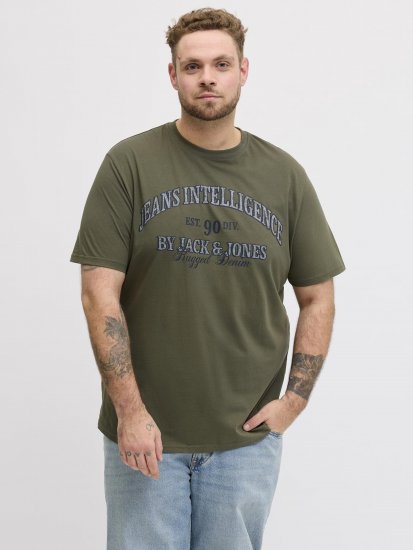 Jack & Jones Edenver T-Shirt Khaki - T-shirts - T-shirts Homem Tamanhos Grandes