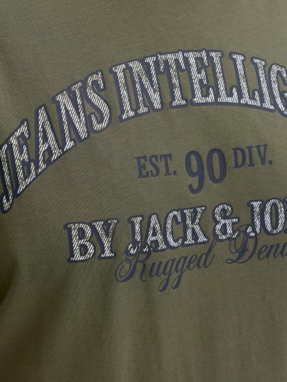 Jack & Jones Edenver T-Shirt Khaki - T-shirts - T-shirts Homem Tamanhos Grandes