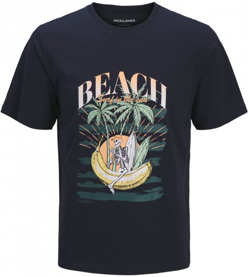 Jack & Jones King Crew Neck T-Shirt Navy - T-shirts lisas - T-shirts lisas tamanhos grandes