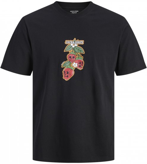 Jack & Jones Catskills T-shirt Preto - T-shirts - T-shirts Homem Tamanhos Grandes