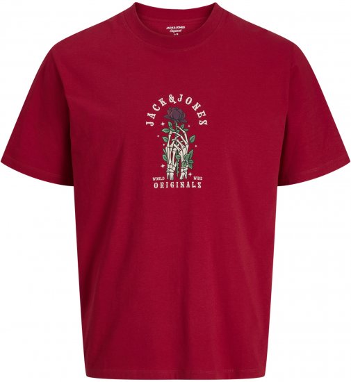 Jack & Jones Catskills T-shirt Vermelho - T-shirts - T-shirts Homem Tamanhos Grandes