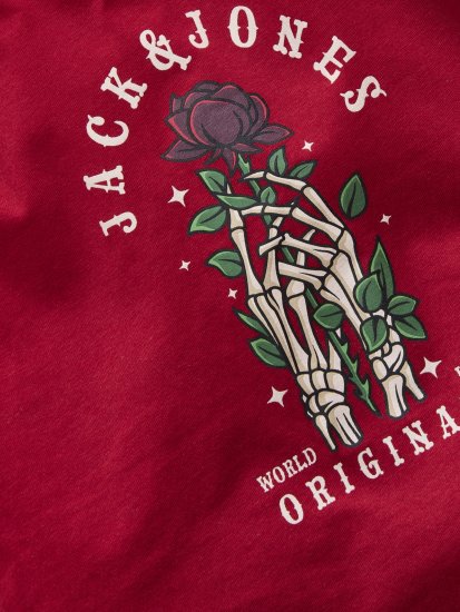 Jack & Jones Catskills T-shirt Vermelho - T-shirts - T-shirts Homem Tamanhos Grandes