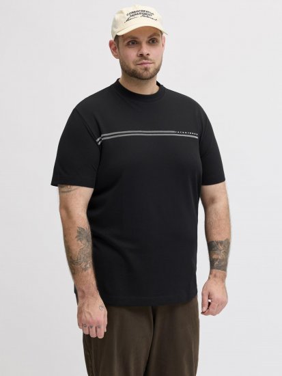 Jack & Jones Cofusion T-Shirt Black - T-shirts - T-shirts Homem Tamanhos Grandes