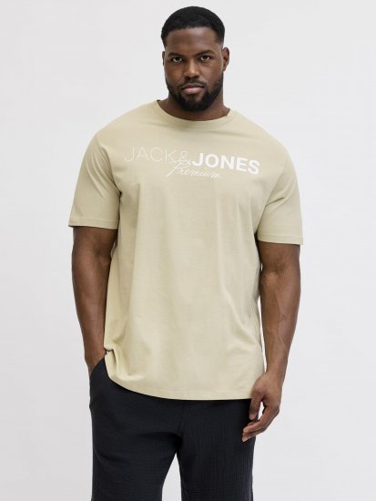 Jack & Jones Blaneo Short Sleeve T-shirt Beige - T-shirts - T-shirts Homem Tamanhos Grandes