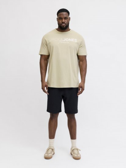 Jack & Jones Blaneo Short Sleeve T-shirt Beige - T-shirts - T-shirts Homem Tamanhos Grandes