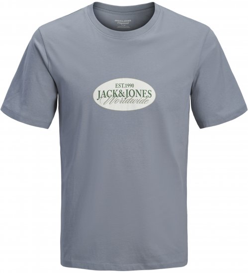 Jack & Jones Catskills Worldwide T-shirt Azul - T-shirts - T-shirts Homem Tamanhos Grandes