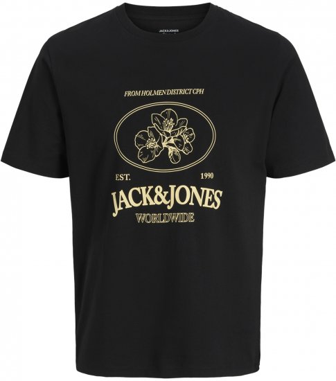 Jack & Jones Nantucket T-Shirt Preto - T-shirts - T-shirts Homem Tamanhos Grandes