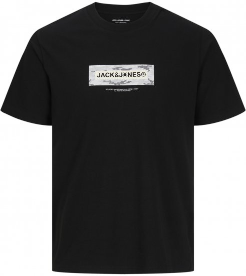 Jack & Jones Breeze Branded T-Shirt Black - T-shirts - T-shirts Homem Tamanhos Grandes