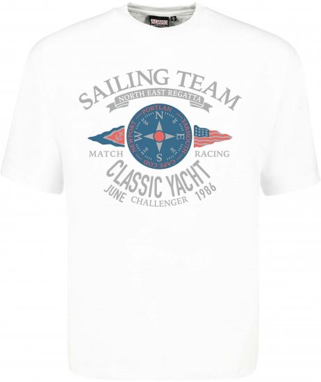 Adamo Sailing Comfort Fit T-Shirt White - T-shirts lisas - T-shirts lisas tamanhos grandes