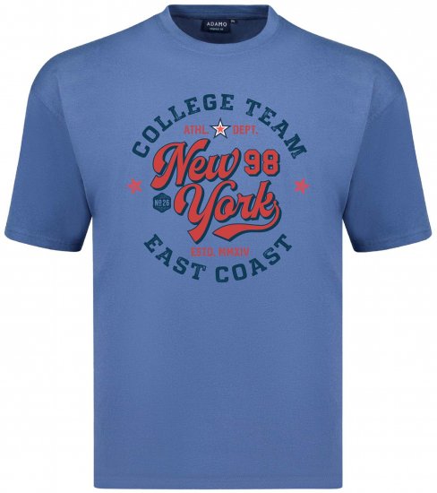 Adamo College Comfort Fit T-Shirt Blue - T-shirts lisas - T-shirts lisas tamanhos grandes